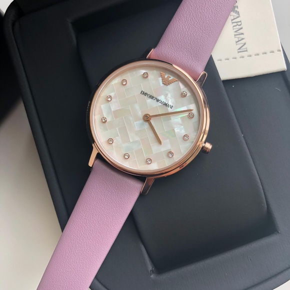 emporio armani pink watch